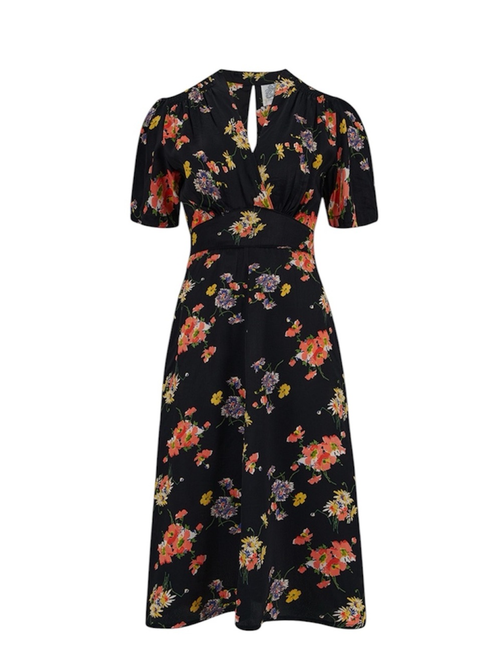 Dolores Dress - Black Mayflower Print